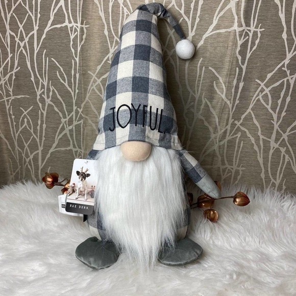 RAE DUNN FARMHOUSE HOME DECOR GNOME HOLIDAY CHRISTMAS XMAS TABLE TOP JOY HTF RD - Picture 3 of 3